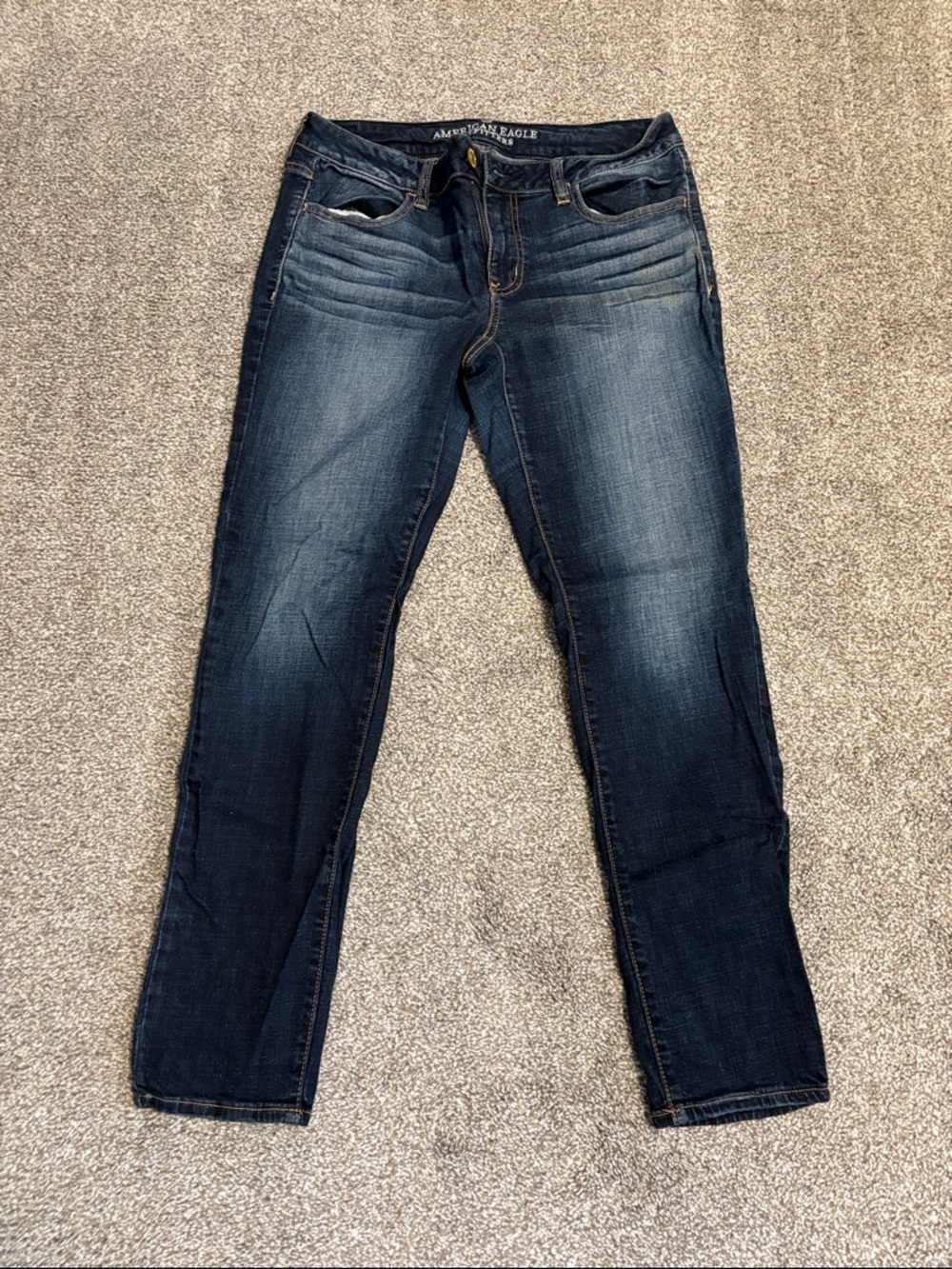 American Eagle Dark Wash Skinny Jeans - Dark Blue